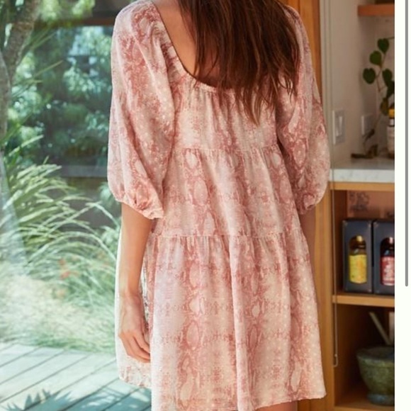 🔴Nwt blush Square-Neck Mini dress by together - Picture 4 of 4